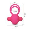 Klitoris Uyarıcı Titreşimli Silikon Penis Halkası Pembe - Power Clit Duo Silicone Cockring