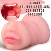 Premium Masturbator Daria - Realistik Dokulu Oral Anal Vajinal 3 in 1 Titreşimli Suni Vajina