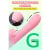 V10 - Şarjlı Akıllı Isıtmalı İleri Geri ve Dil Hareketli G-Spot ve Klitoris Uyarıcı 2 in 1 Yapay Penis Rabbit Vibratör