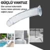 MYST COLOR Dildo Realistik Jel Dokuda Testissiz Ultra Yumuşak Şeffaf Yapay Penis 20 CM