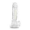 MYST COLOR Dildo Realistik Jel Dokuda Ultra Yumuşak Şeffaf Yapay Penis 22 CM