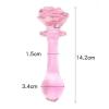 Pembe Kristal Cam Anal Plug Yapay Penis 14 CM
