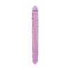 UNIQUE Realistik Dokuda Çift Taraflı Dildo Çift Uçlu Gerçekçi Yapay Penis 34 CM - Mor